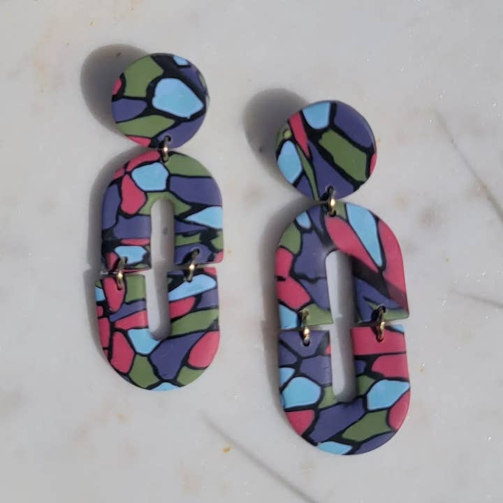 COLORFUL ART DANGLES for wholesale by Beautiful Colores Studio