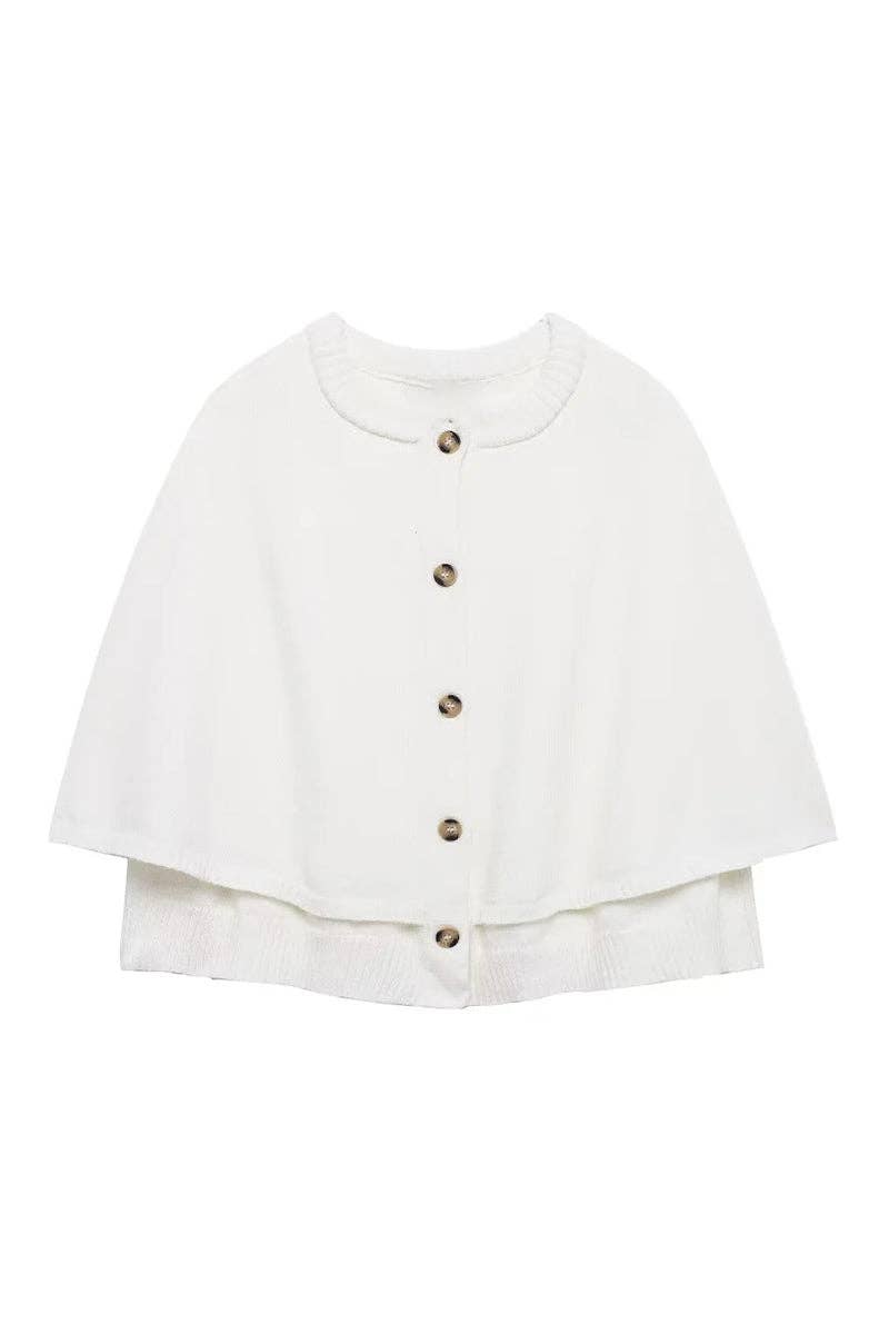 Mccolin - Wholesale Cardigan - Women's - Button-Up Cape Cardigan4