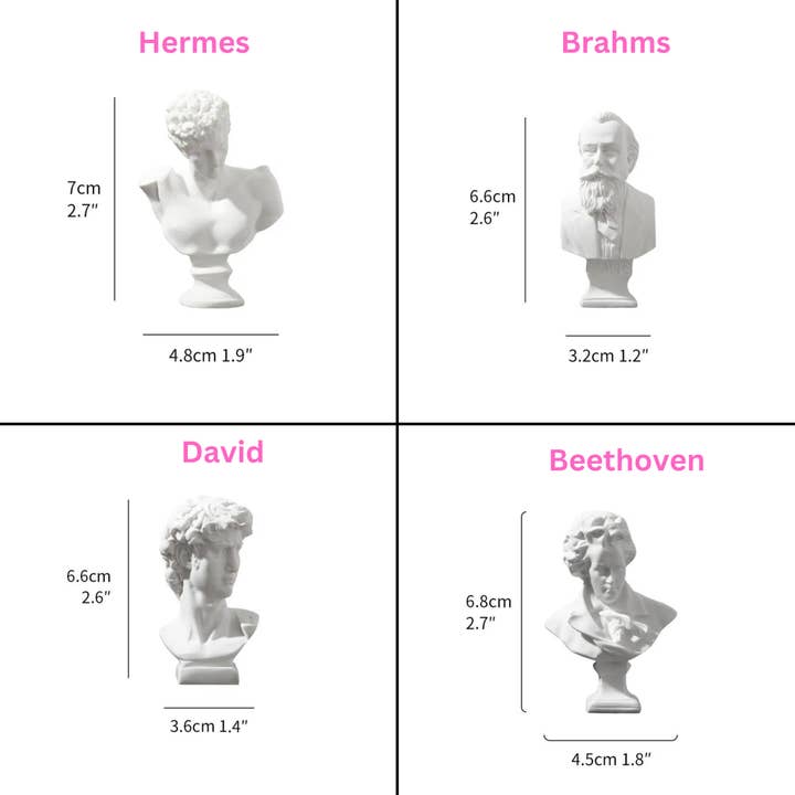 Magnifique Hearts - Wholesale Decorative Figurine - Miniature Greek Busts - Intricately Carved18