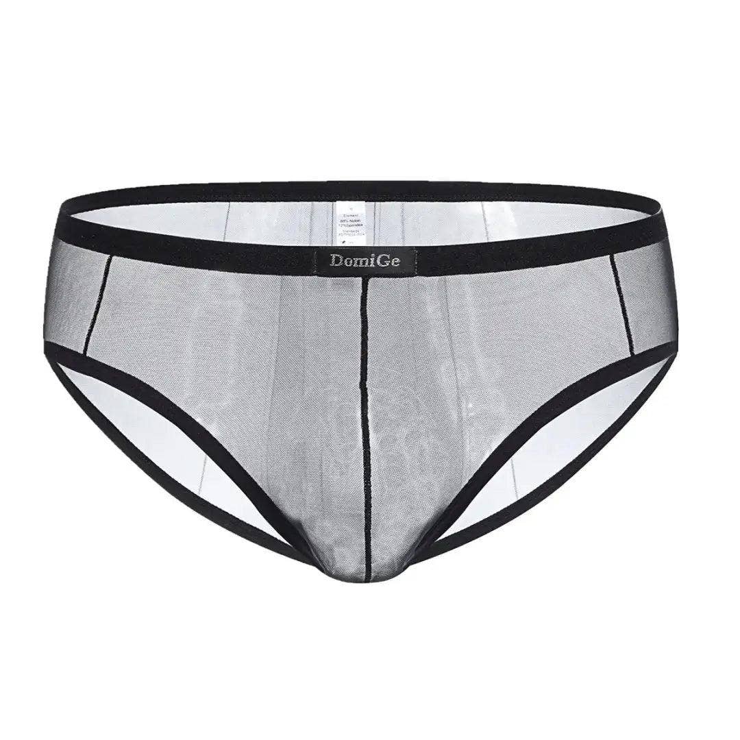 DomiGe - Vente Sous-vêtements – homme - Slips transparents pour hommes avec logo, ceinture élastique et pochette profilée, sous-vêtements masculins7