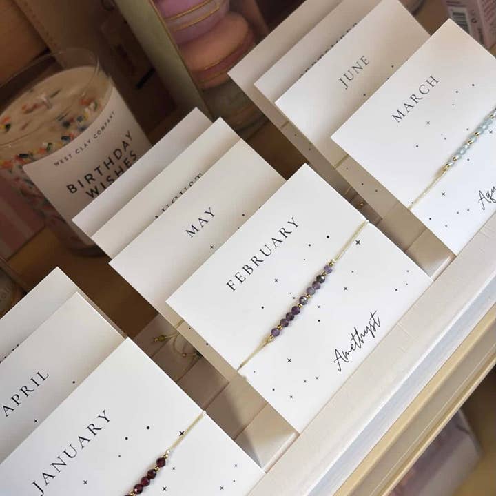 Curated By Suarez - Wholesale Beaded Bracelet - Crystal Birthstone Bracelet3