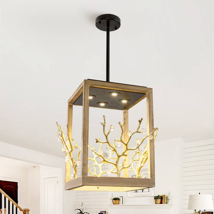 Lusteria 4-Light Modern Gold Branches Pendant Lighting for wholesale by Brio Lighting