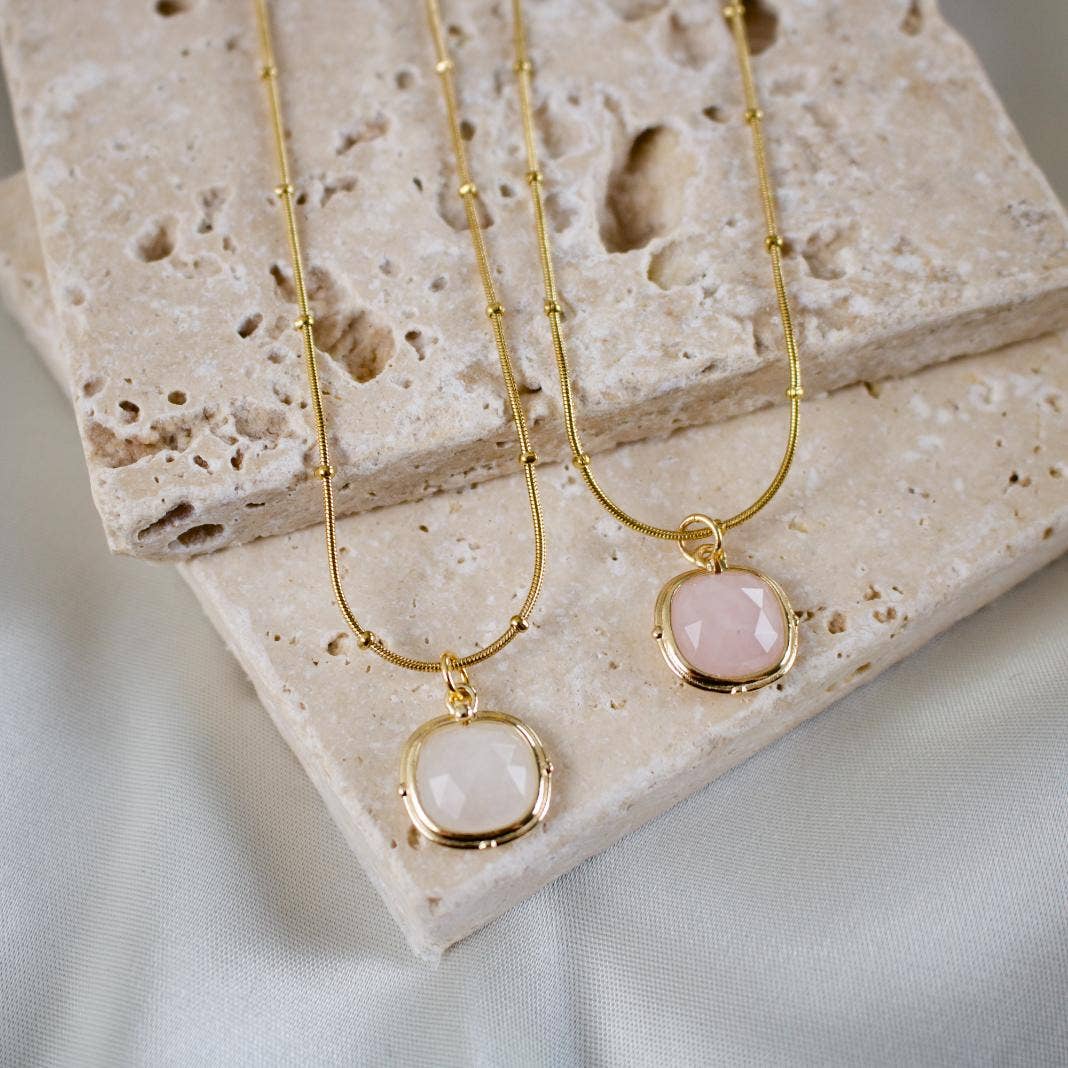 TISH jewelry - Wholesale Pendant/Charm Necklace - Ace // Square Pendant Crystal Necklace6