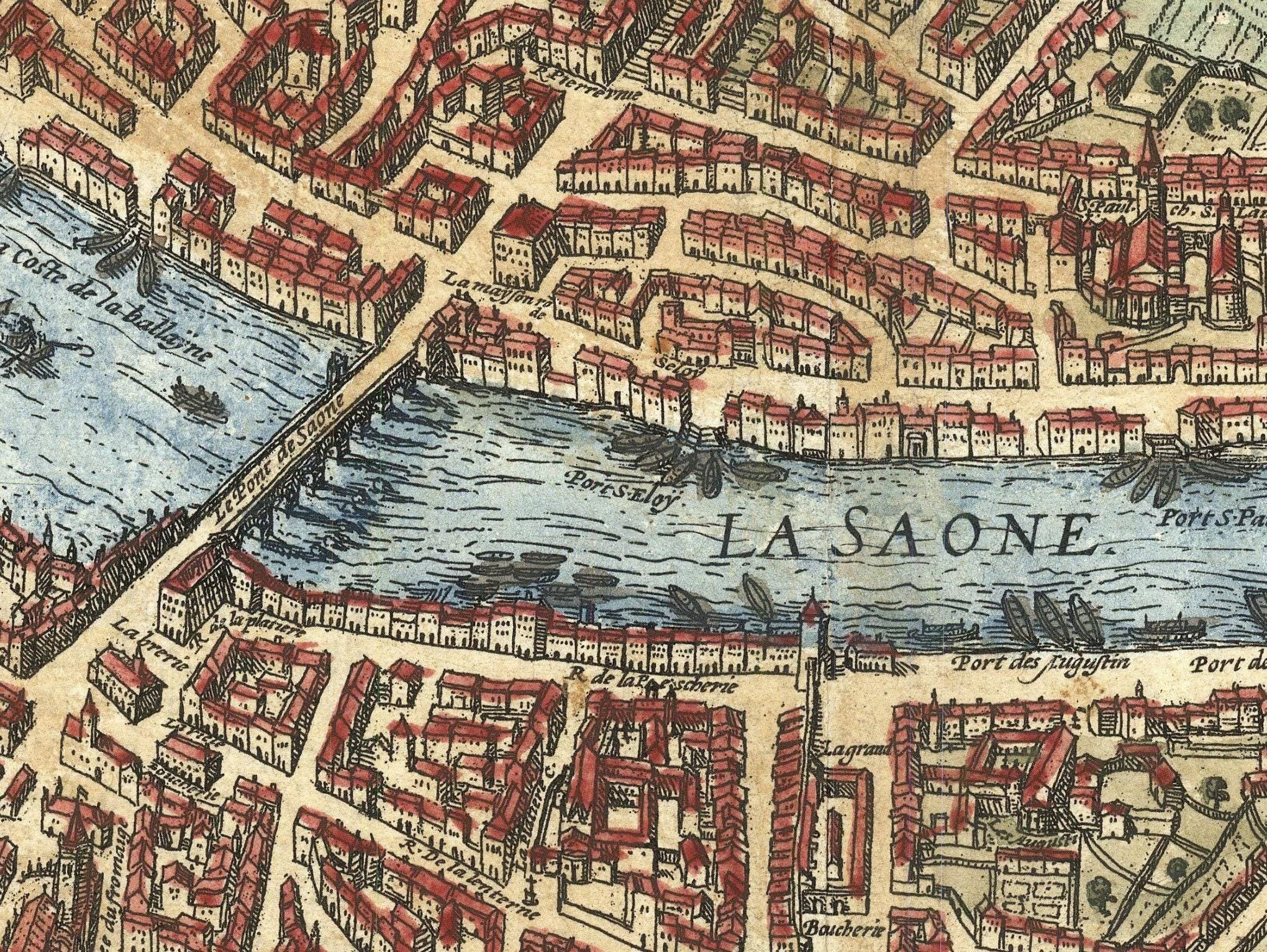 OldCityPrints - Old Maps and Posters - Wholesale Art Print - Old Map of Lyon France 1593 Vintage Map of Lyon | Vintage Map Wall Art Print2