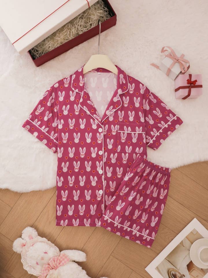 Love Bunnies Pajama Set for wholesale by Gray Layne LLC