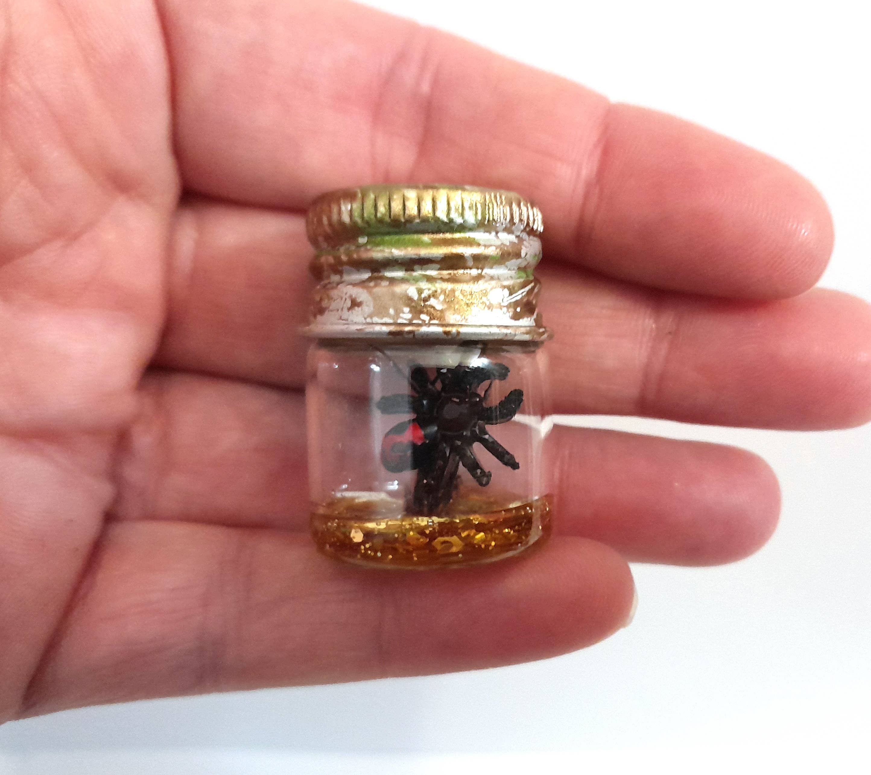 SUPERAWWWSOME - Wholesale Decorative Jar - Spider Specimen Bottle Black Widow Dollhouse Mini Halloween1