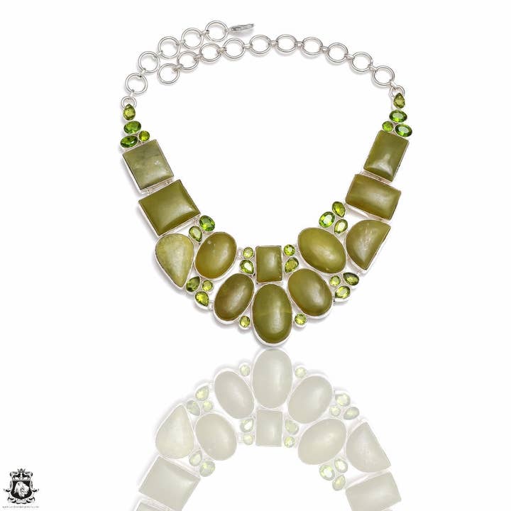 BC Jade äkta ädelsten halsband NK182 för wholesale av SARAH DESIGNS JEWELRY