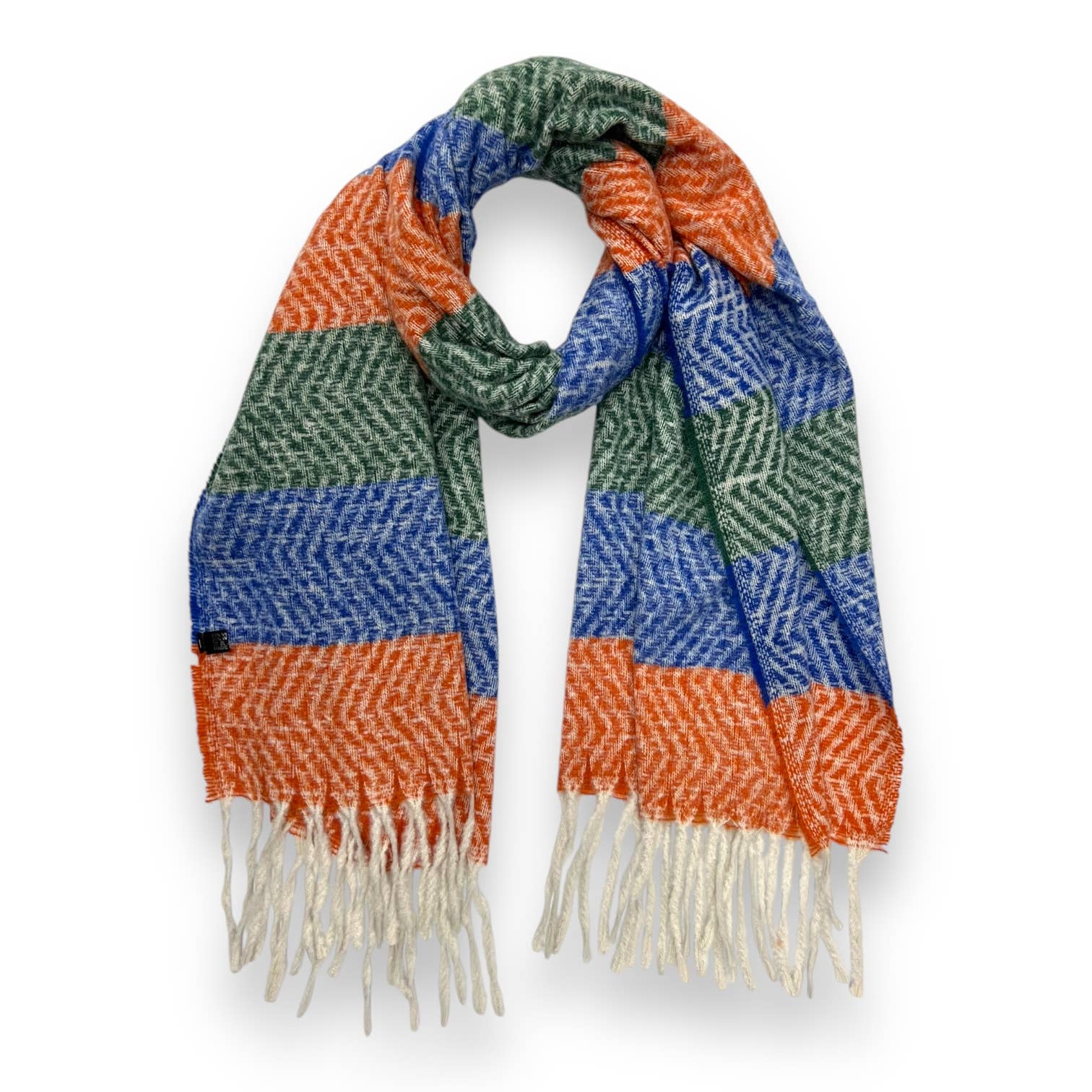 London Scarves – Großhandel Schal – Damen – Farbenfroher gestreifter Zickzack-Winterschal3