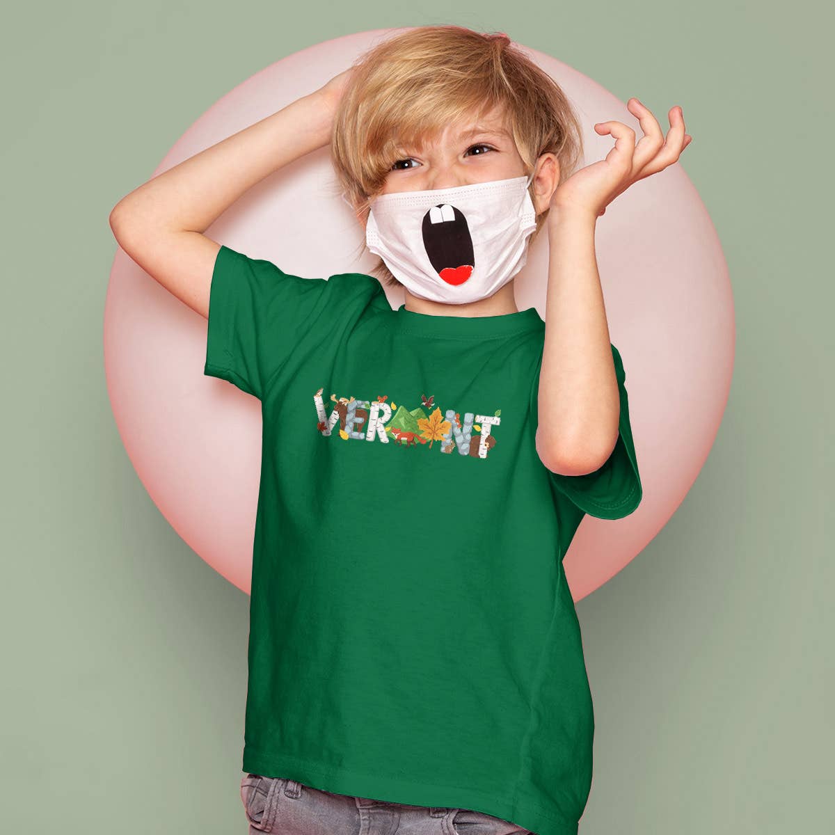 RetroPlanet - Wholesale T-Shirt - Kids - Vermont Whimsical Animals Unisex Toddler T-Shirt 2T-5/62
