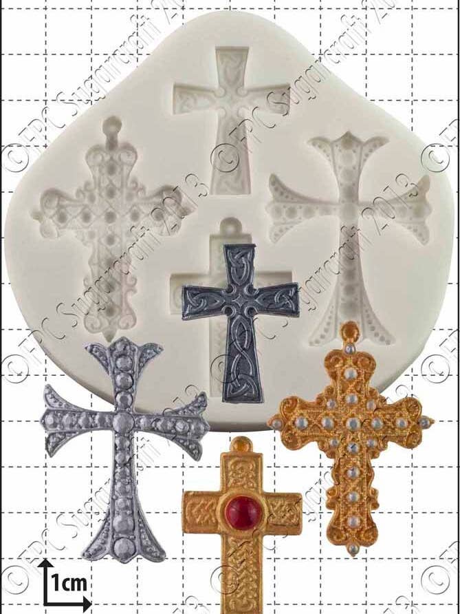 Crosses Silicone Mold (Mold) - 'Crosses' av FPC Sugarcraft för wholesale av FPC Sugarcraft