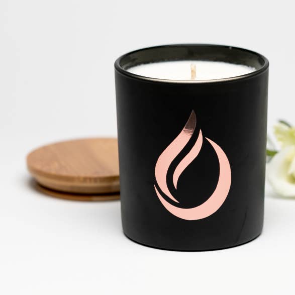 Vela de soja negra 'Bloom' de aromaterapia para venta al por mayor de Uniquessence