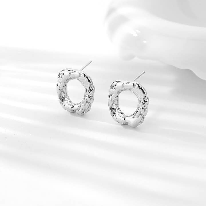 Textured Oblong Earring in Silver
for wholesale by Last True Angel