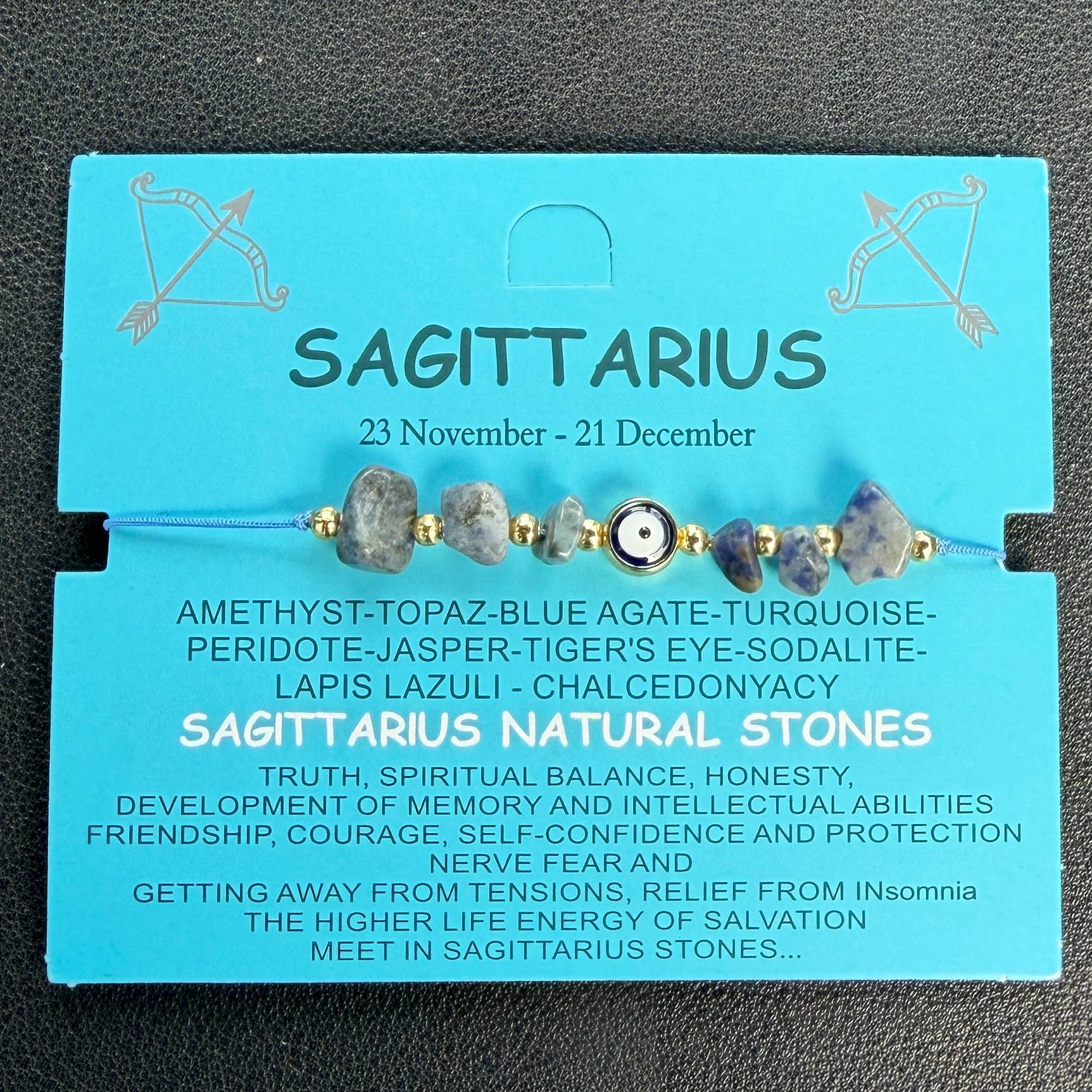 Loli - Vendita all'ingrosso Bracciale con perline - Bracciale con Carta | Bracciale Zodiacale | Occhio di Malocchio in Pietra Naturale10