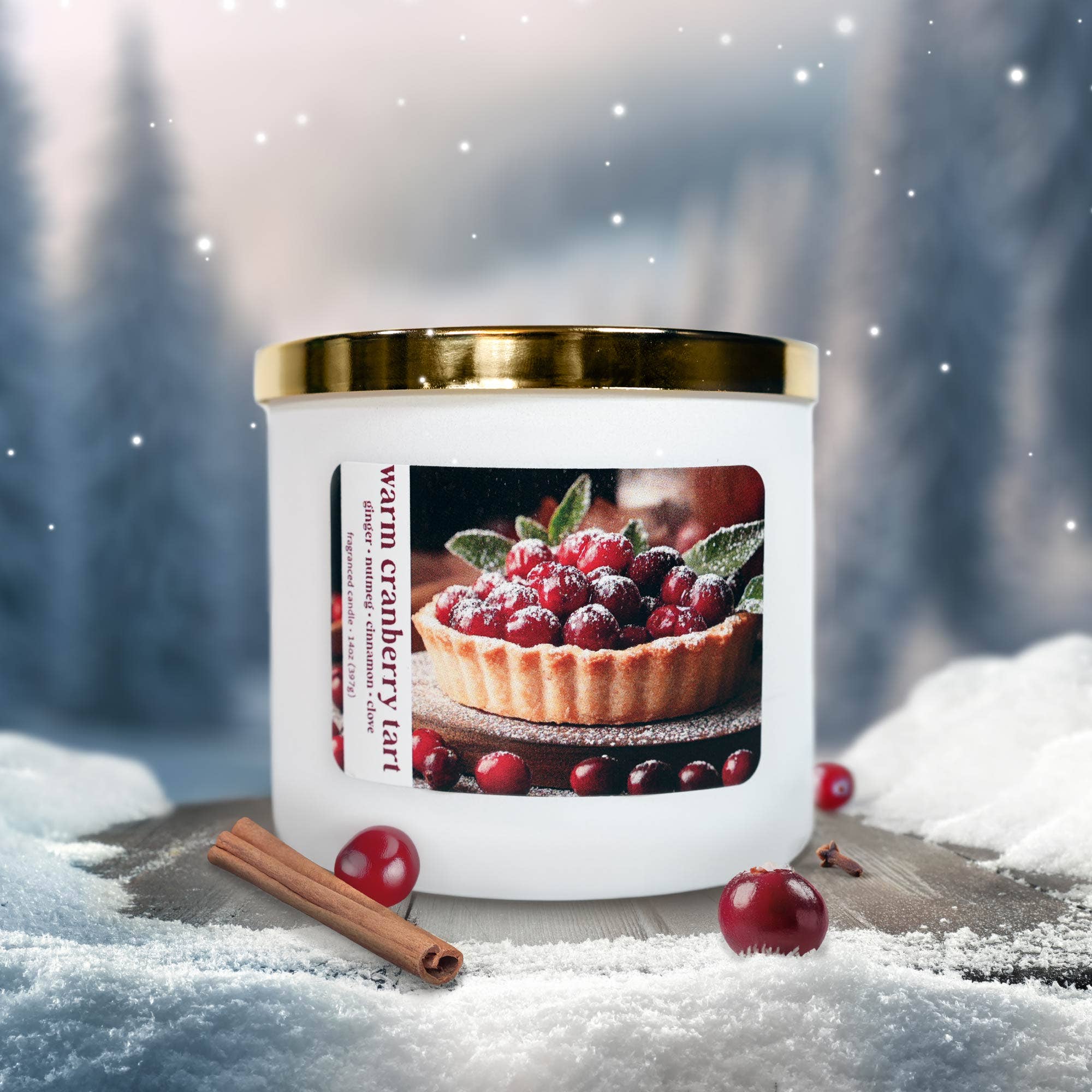 MVP Group International INC - Wholesale Jar/Filled Candle - Warm Cranberry Tart 3-Wick Jar Candle, Soy Blend Wax, 14oz0