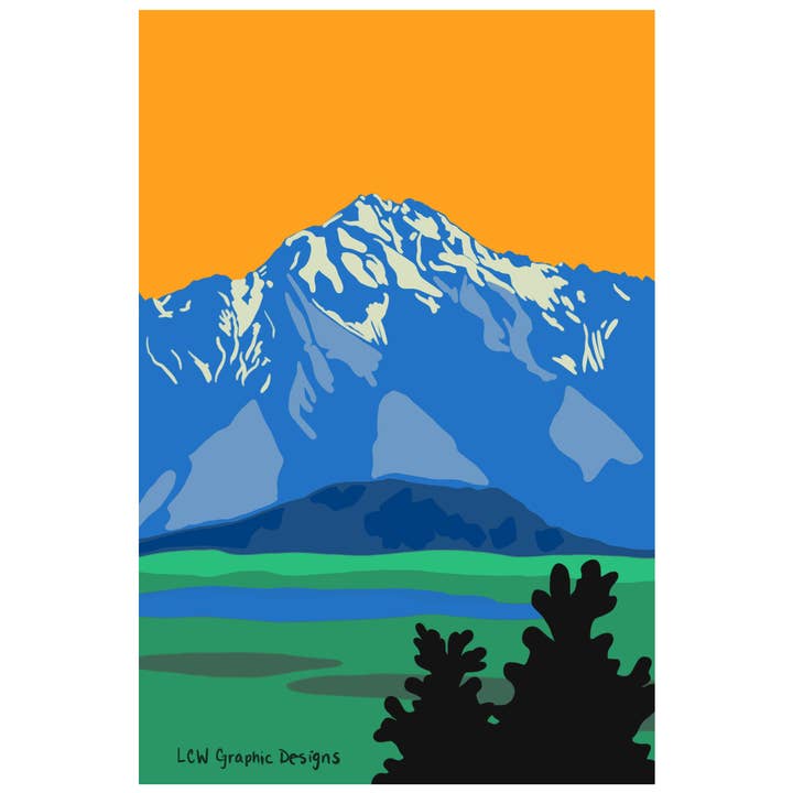 El soleado Pioneer Peak y el Butte Palmer Wasilla Alaska para venta al por mayor de LCW Graphic Designs