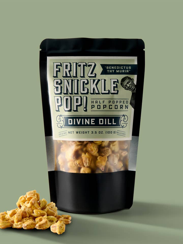 Fritz Snickle Pop Half Popped Popcorn for wholesale by Snickle Snack Co.