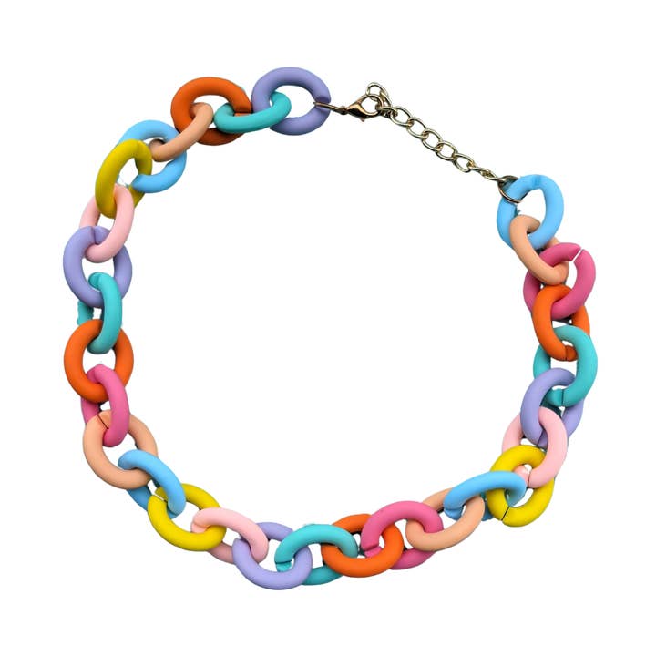 Pastel Chunky Chain Necklace for wholesale by Monsters of the Underworld