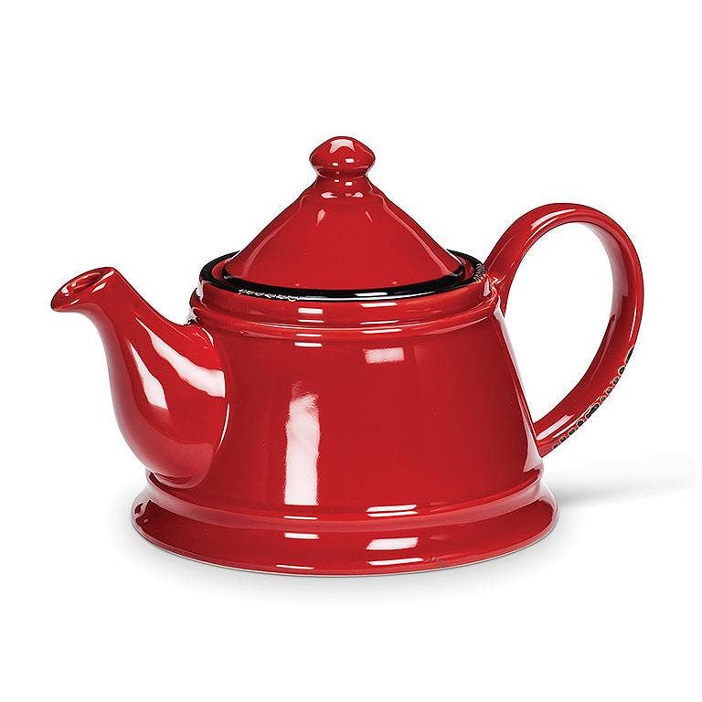 Abbott - Wholesale Tea Pot - Enamel Look Teapot, 9"L (32oz) - 10453