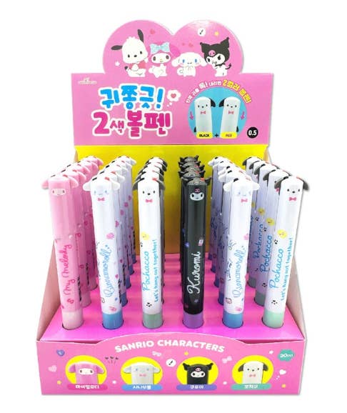 K-Wonderland - Wholesale Pen - Sanrio Pop-Up Ear Cap Pen – 0.5mm Black & Red Ink2