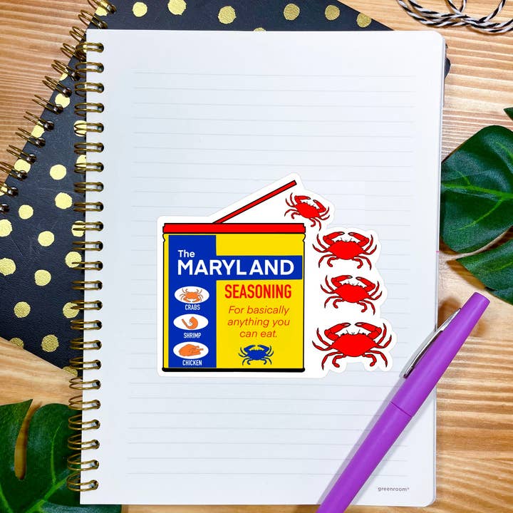 Jami Creates - Wholesale Sticker - Maryland Seasoning Crab Sticker