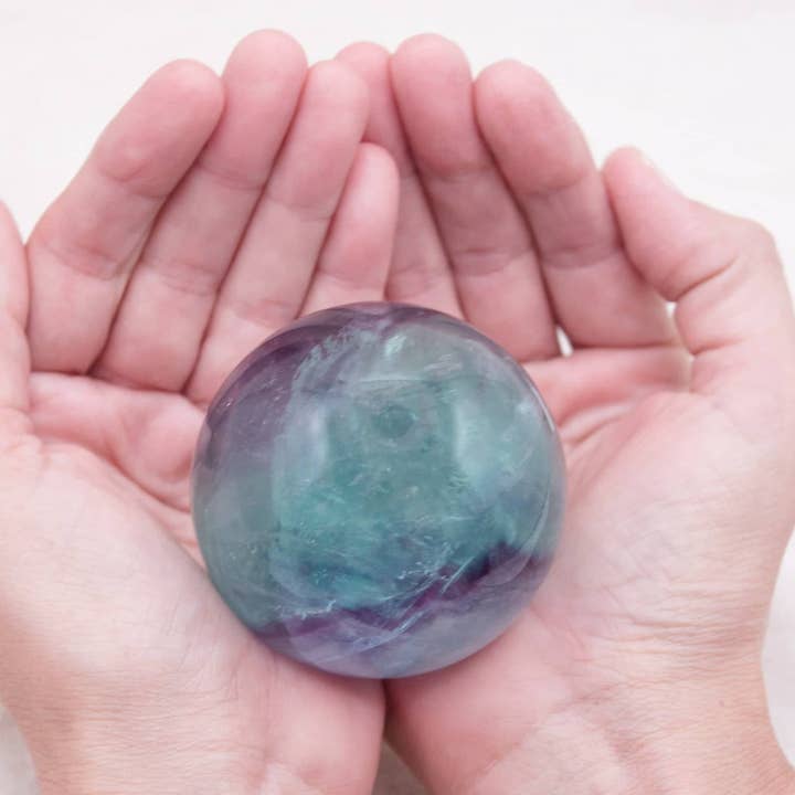 Tiny Rituals - Wholesale Spiritual Stone/Crystal - Rare Rainbow Fluorite Spheres - AAA Premium Quality98