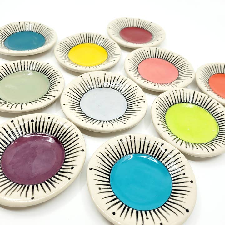 Rachel Vitko Pottery - Wholesale Dangle Earrings - hand made ceramic trinket tray