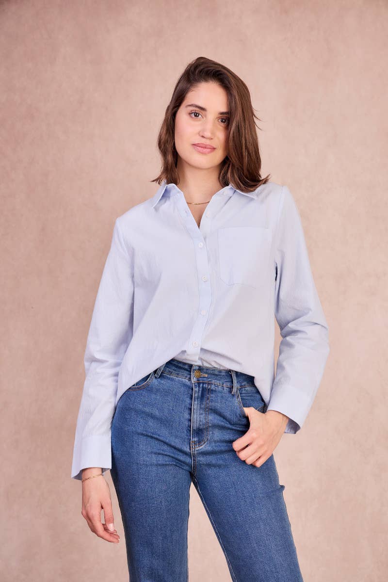 Calie Paris – Camisa com botões no colarinho – Mulher por atacado – Camisa ARIANNE – Clássica com sofisticação sutil10
