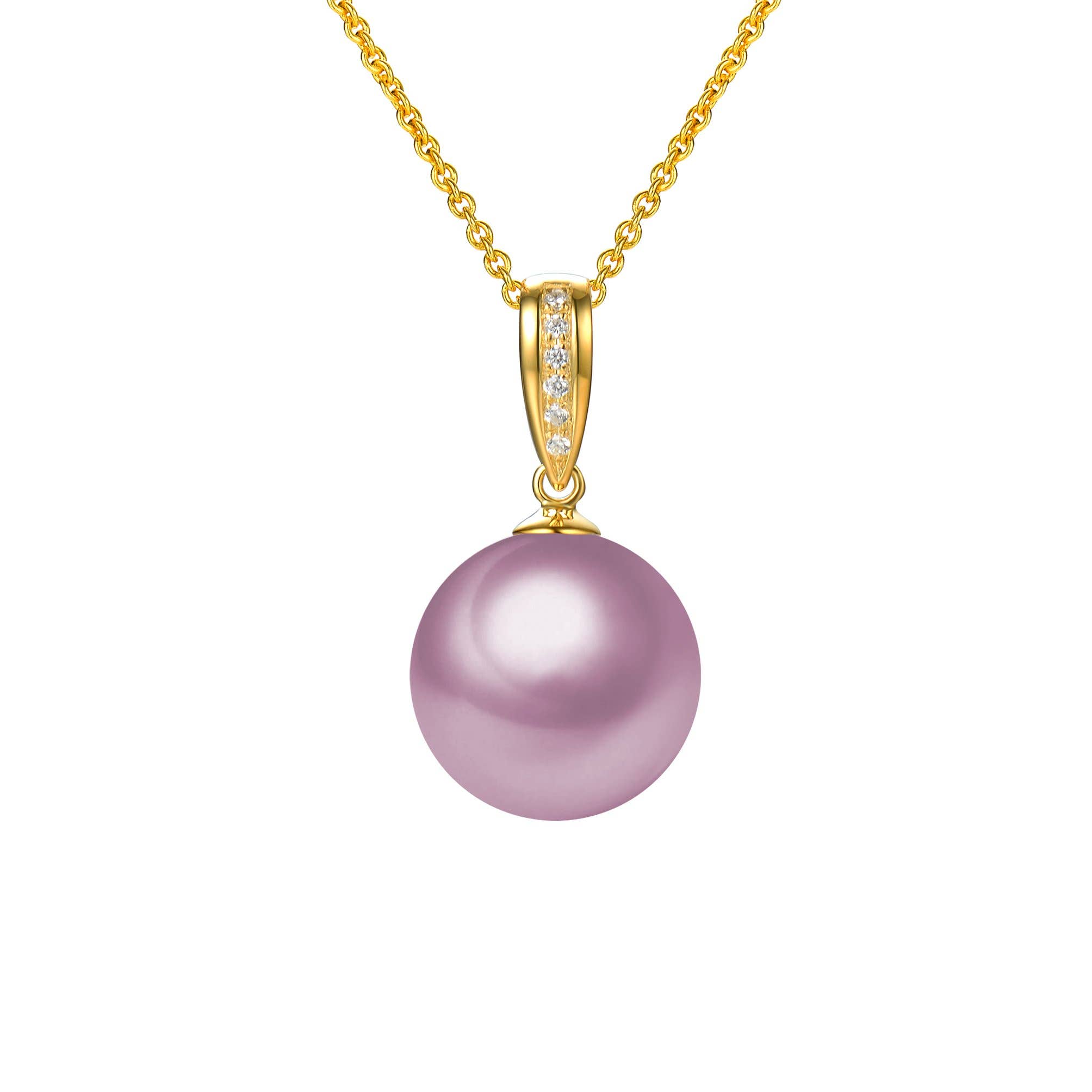 Timeless Pearl - Wholesale Pendant/Charm Necklace - G18k Classic Diamonds Pearl Pendant2