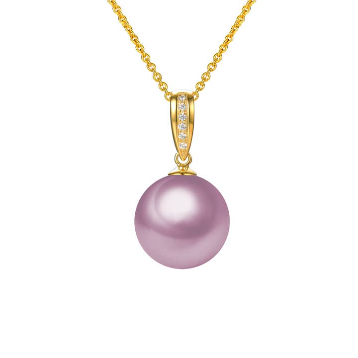 Timeless Pearl - Wholesale Pendant/Charm Necklace - G18k Classic Diamonds Pearl Pendant2