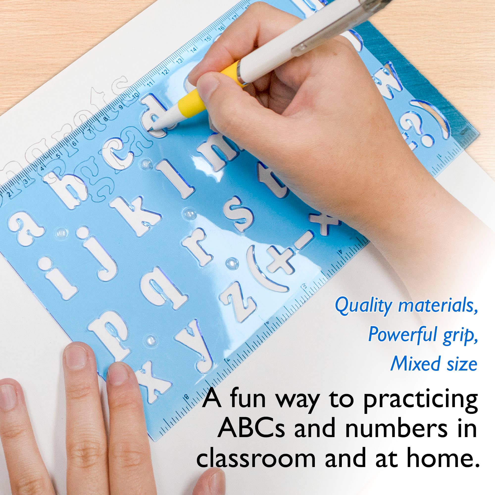 BAZIC Products - Wholesale Stencil/Craft Die - 20mm Size Lettering Stencil Ruler Sets (2/Pack)3