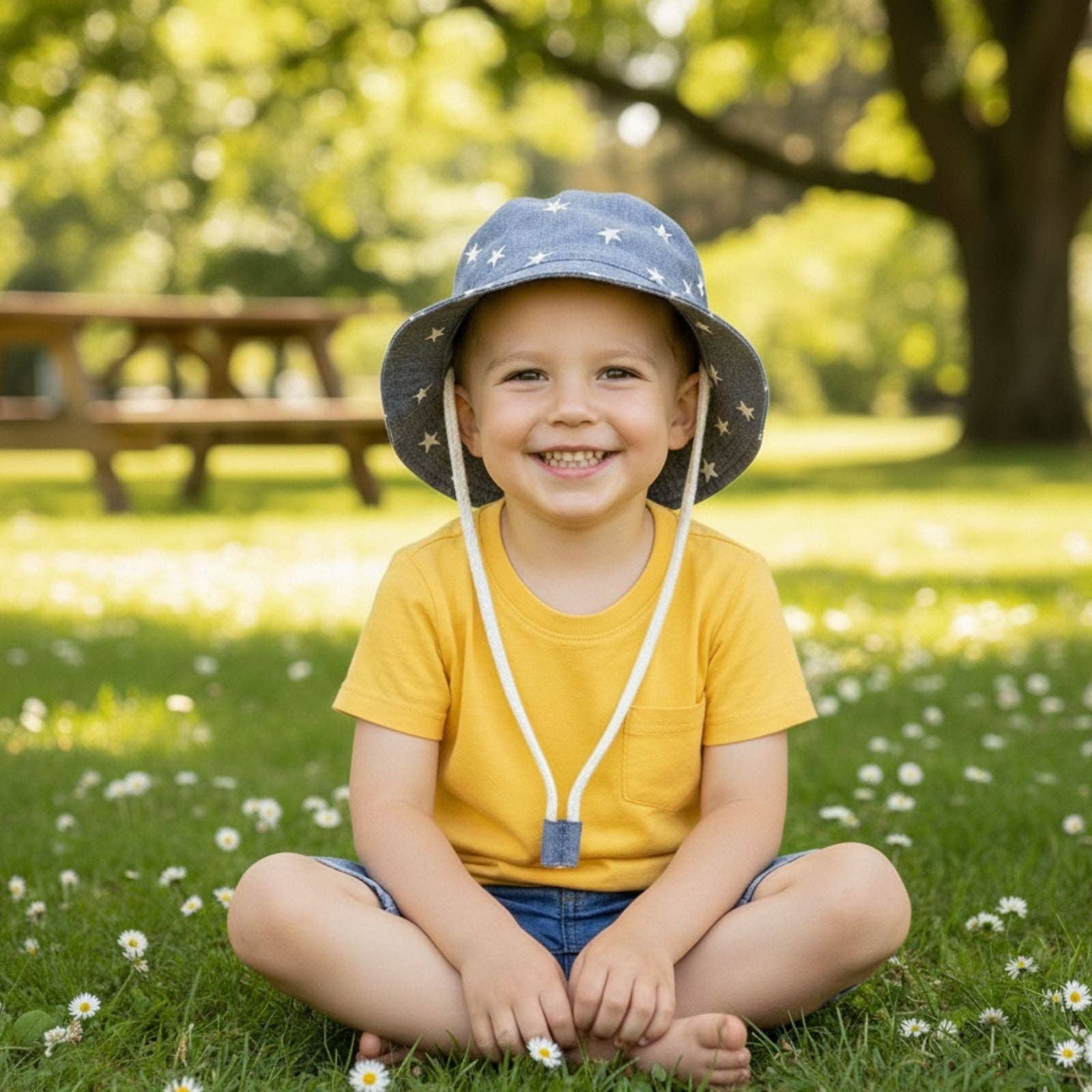 bleu Jacaru 1876 Chapeau Bob Étoiles Bleues pour Bébés en vente sur Faire1