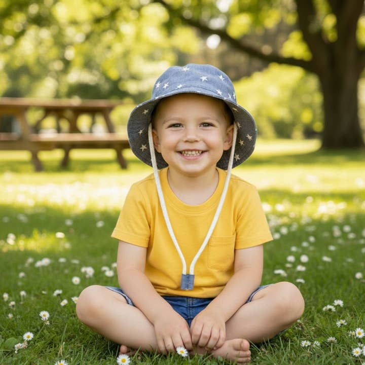 bleu Jacaru 1876 Chapeau Bob Étoiles Bleues pour Bébés en vente sur Faire1