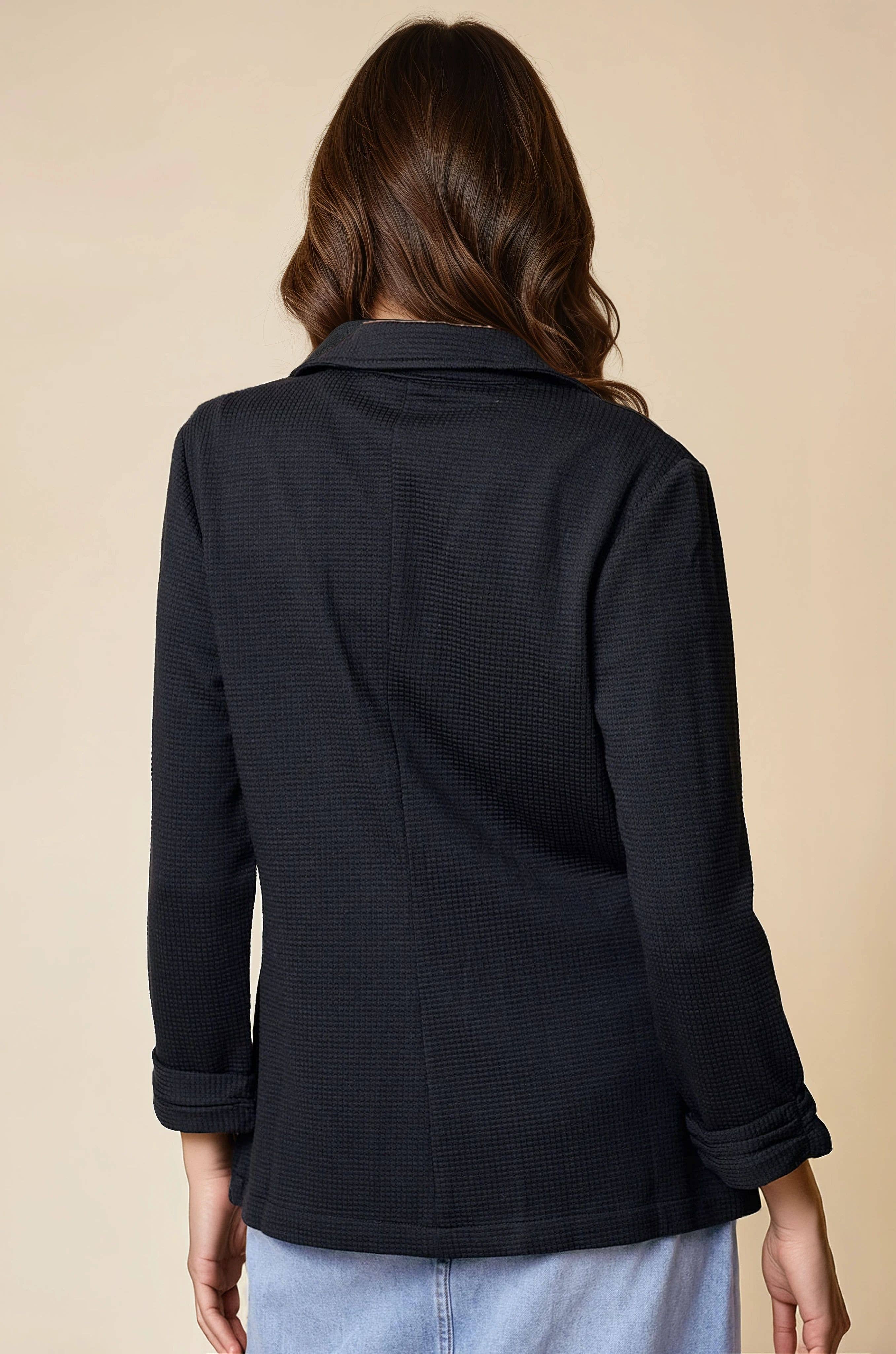 Doe and Rae - Vente Blazer – femme - Blazer texturé à manches froncées - 10150J18