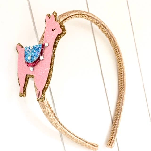 Pimpilotta - Wholesale Hair Clip - Kids - Glitter collection - gold glitter headband with glitter figure