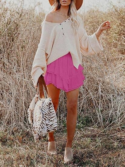 Suhkasana - Wholesale Skirt - Women's - Women's High-Waist Layered Cake Skirt – Summer Casual Mini Skirt18