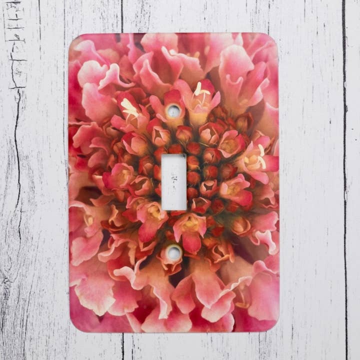 Pincushion Flower Light Switch Plate for wholesale by Wyldeflower Studio