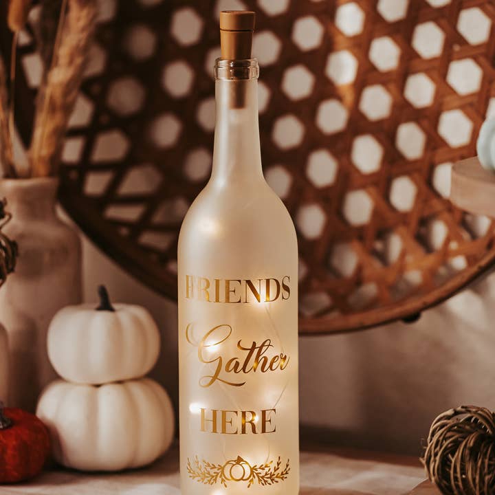 Fall Decor, Wine Lamp, Thanksgiving Decor, Autumn Decor for wholesale by Firefly Home Designs