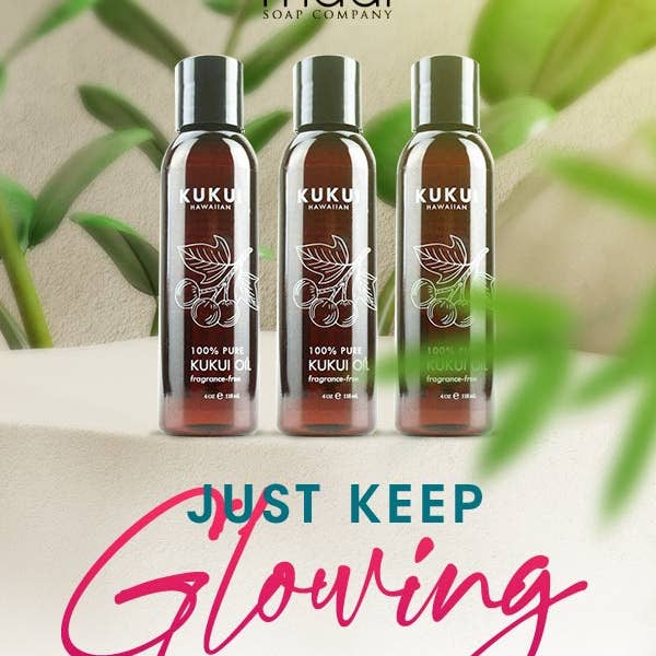 Maui Soap Co. - Wholesale Bath/Body Oil - Pure Kukui Oil, Fragrance-Free 4 oz
