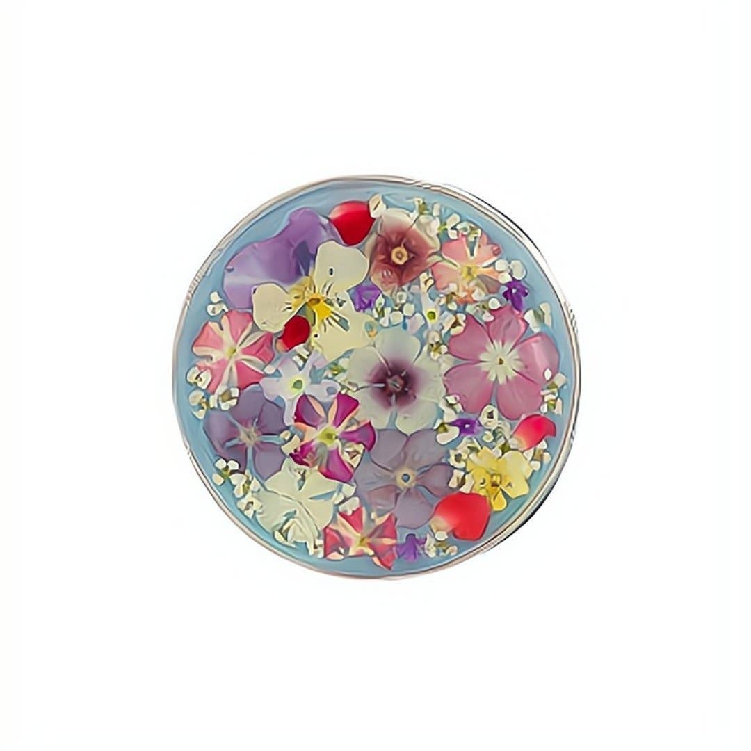 Guadalupe Gifts - Wholesale Jewellery box/organiser - Rosary Box w/ Pressed Flowers 2.9" x 1.5" x 2"