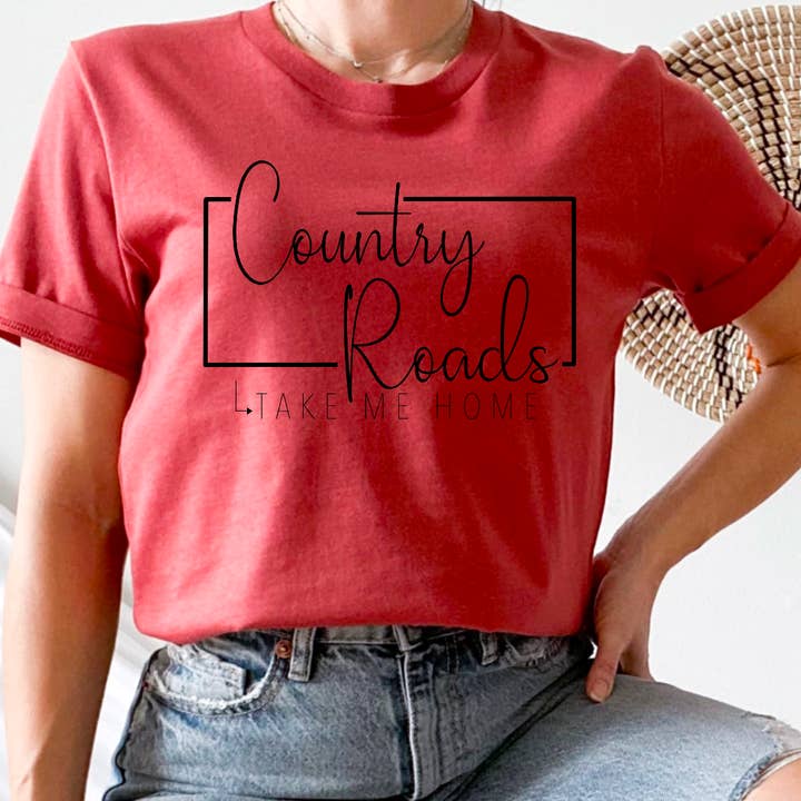 Country Roads, Take Me Home for wholesale by The Dirty Cowgirl Apparel