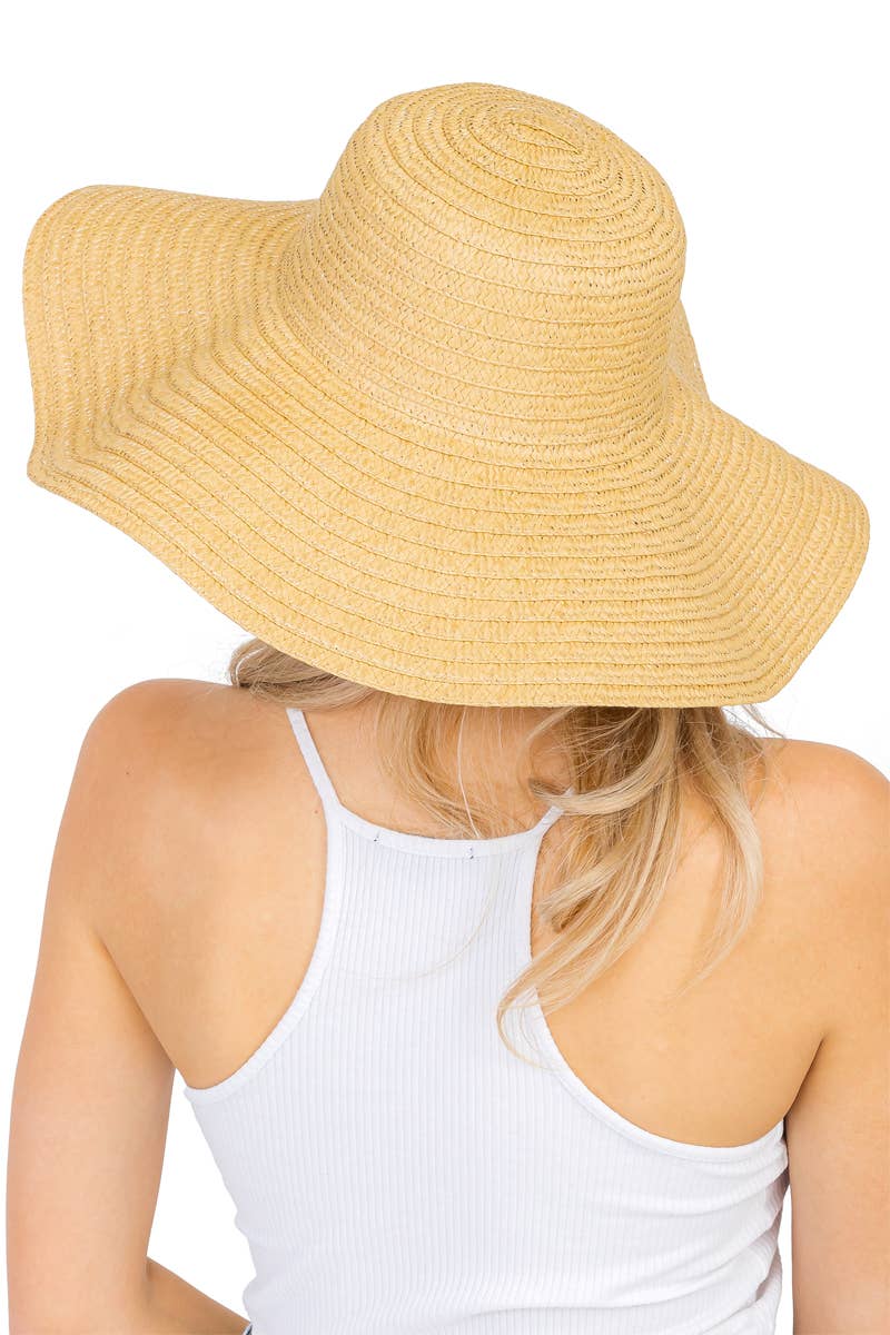 Cap Zone - Wholesale Straw Hat - Women's - Thin Light-Weight Floppy Straw Beach Sun Hat16
