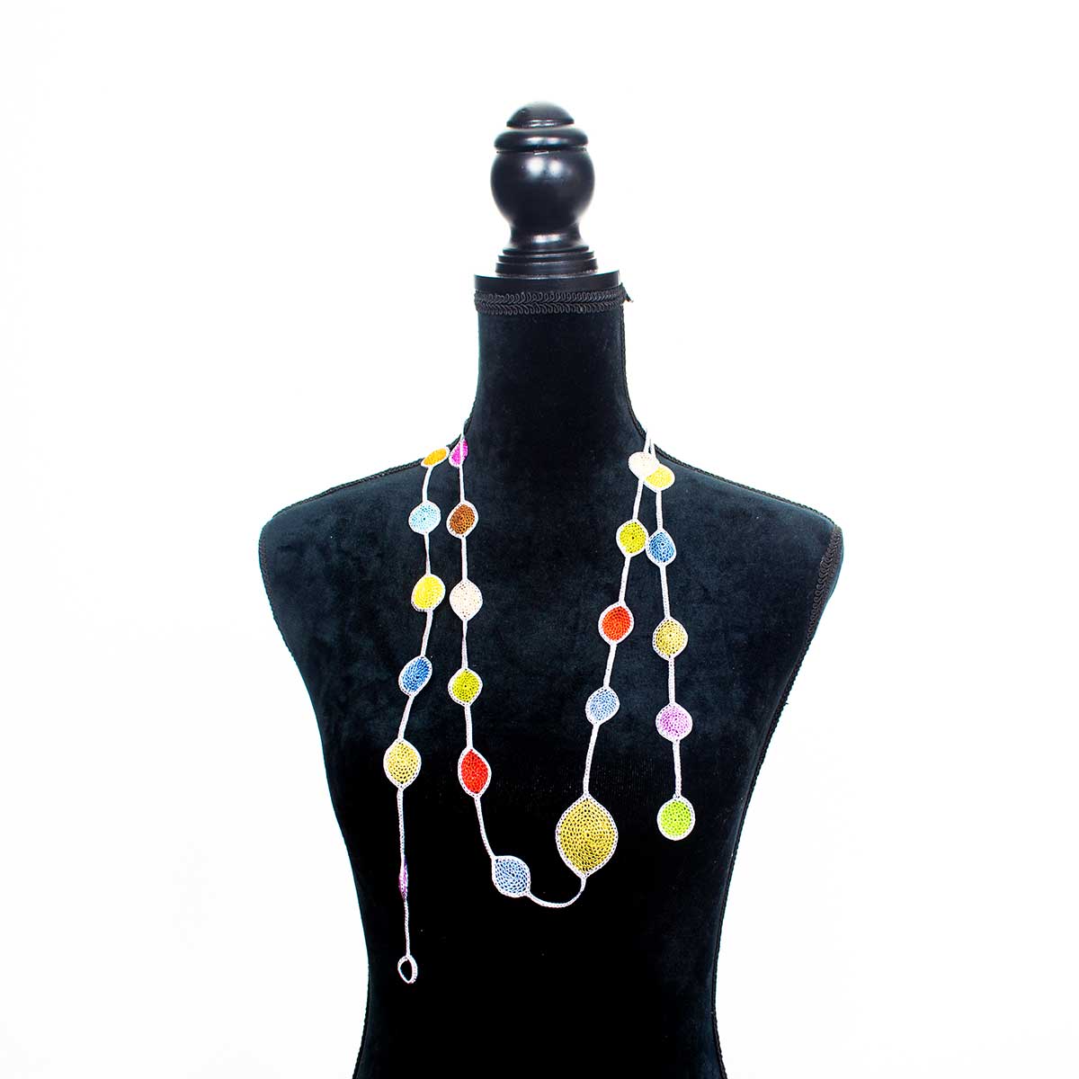 Silk Wool and Bijoux - Wholesale Scarf - Women's - Rainbow OYA Scarf Necklace5