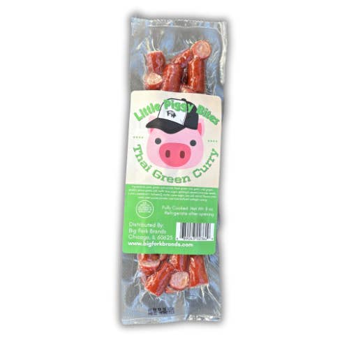 Bouchées de viande séchée - Curry vert thaï - Sacs de 0,5 livre pour la vente par Big Fork