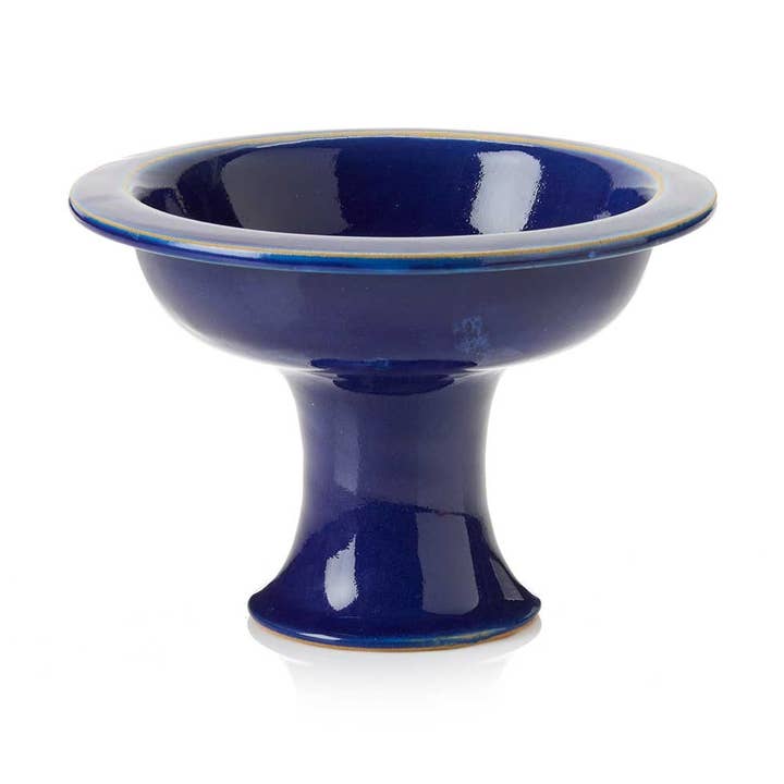 Indigo Pedestal Bowl for wholesale by SERRV International