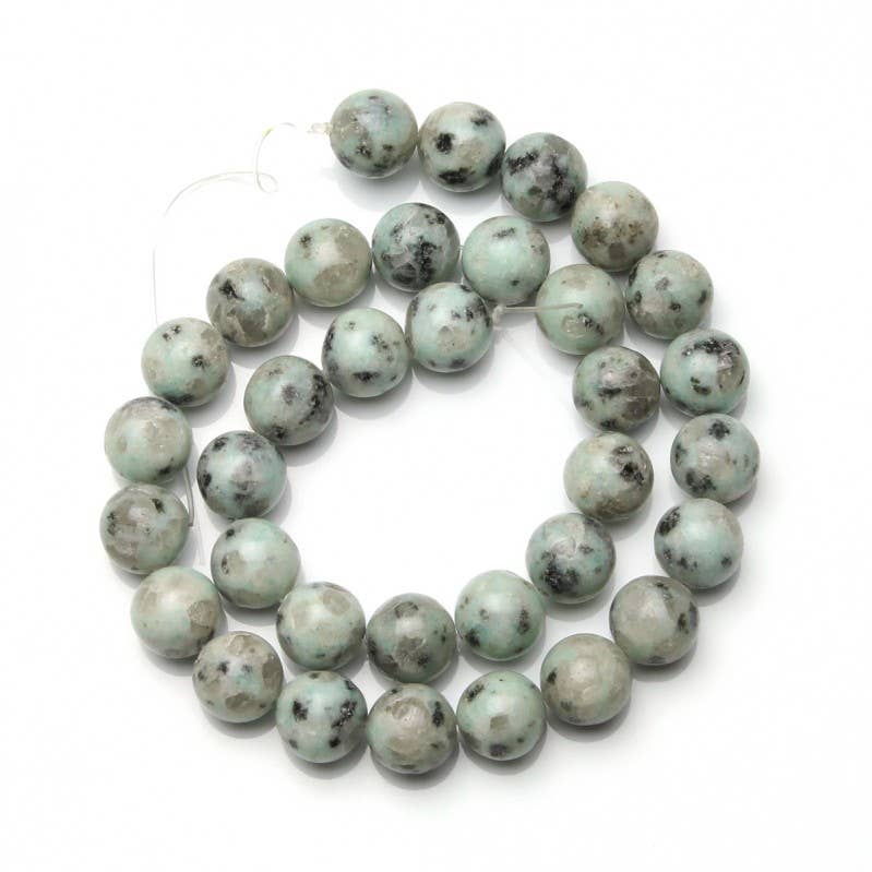 UniArt - Wholesale Craft Supplies - Kiwi jasper strand, round beads1