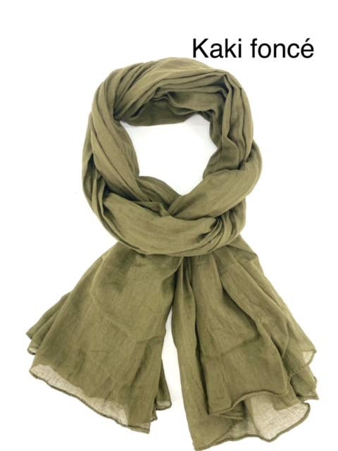 Maison Unik Accessoires - Wholesale Scarf - Unisex - Plain Cheche Scarf 100% Cotton - Unisex - 54 colors3