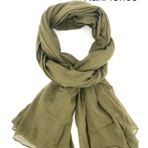 Maison Unik Accessoires - Wholesale Scarf - Unisex - Unisex cotton scarves 6 plain autumn-colored chèches2