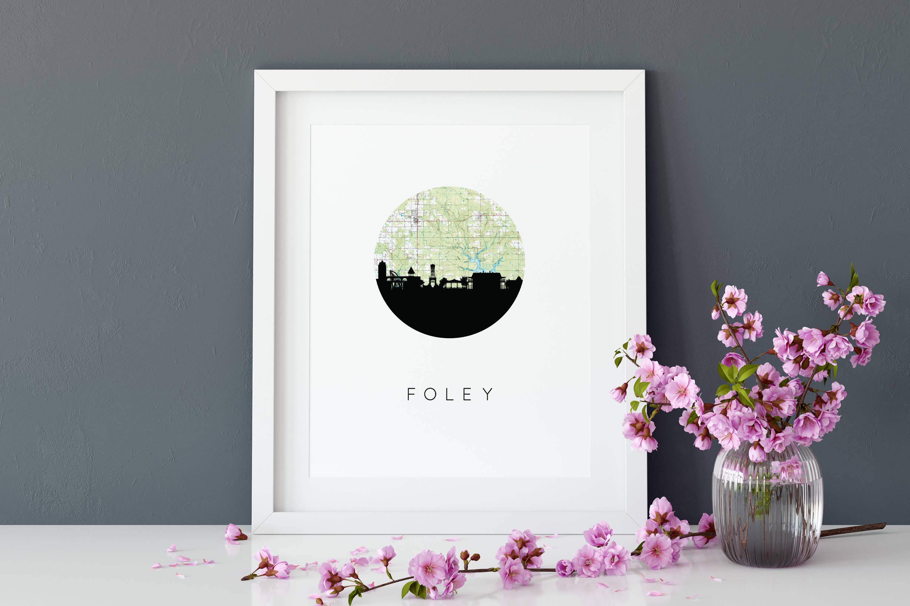 Paperfinch Design - Vente Affiche d'art - Tirage d'art de la carte et de la ligne d'horizon2