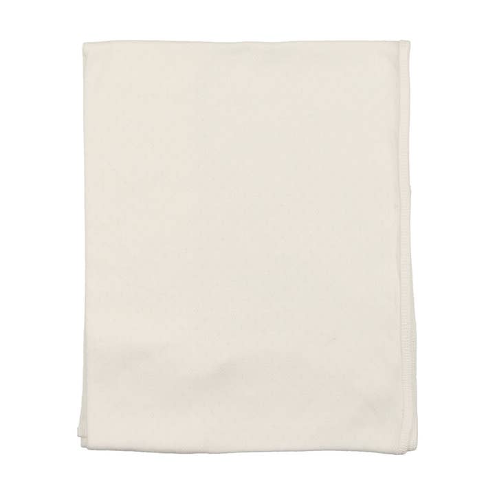 Couverture enveloppante blanche Pointel pour la vente par Cuddle and Coo