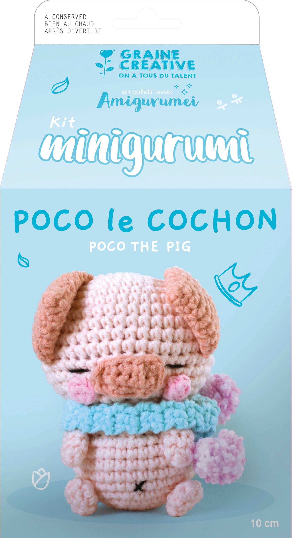 Graine Créative - Wholesale DIY Craft Kit - MINIGURUMI PIG KIT2